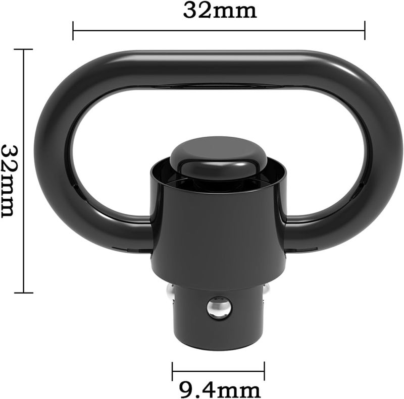 TPO QD Sling Swivel Mount 1" Heavy Duty D-Loop Picatinny Rail QD Sling Swivels Quick Detach/Release for Two Point Sling - Image 2